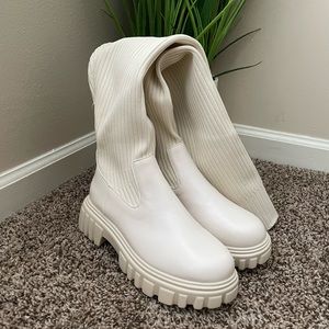 Minimalist panel design over the knee sock boots *NEVER WORN